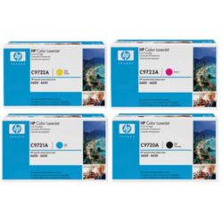 C9720A / C9721A / C9723A / C9722A Toner, Black, Cyan, Magenta, Yellow 4 Pack, C9720A